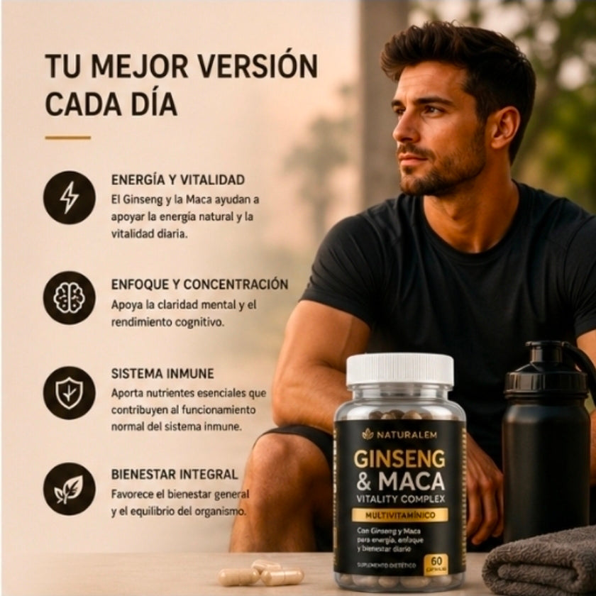 Ginseng + Maca Vitality Complex – 60 Cápsulas