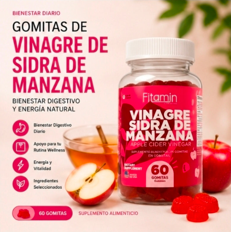 Apple Cider Vinegar Gummies – 60 Gomitas