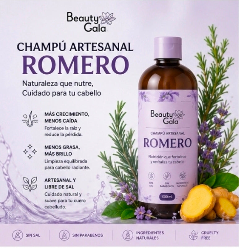 Shampoo de Romero & Jengibre – Hair Growth Therapy 500 ml