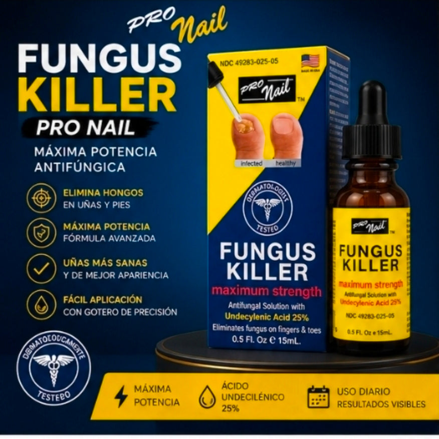 Fungus Killer Pro Nail – Tratamiento Antifúngico Máxima Potencia para Uñas y Pies | 15ml