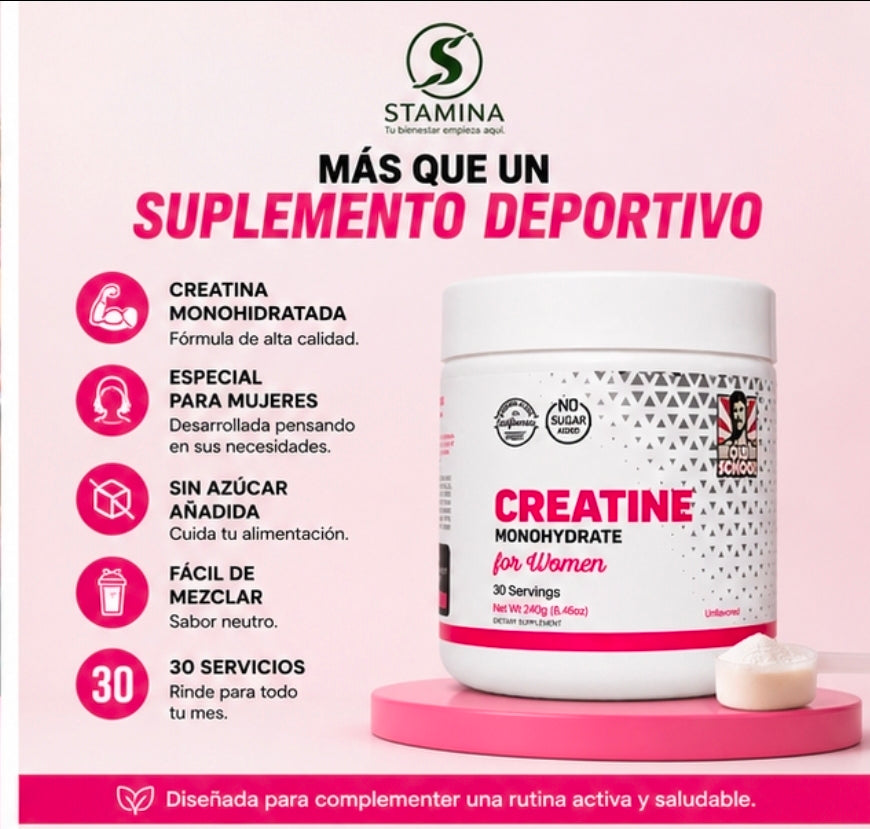 Creatina Monohidratada para Mujer – Old School Labs