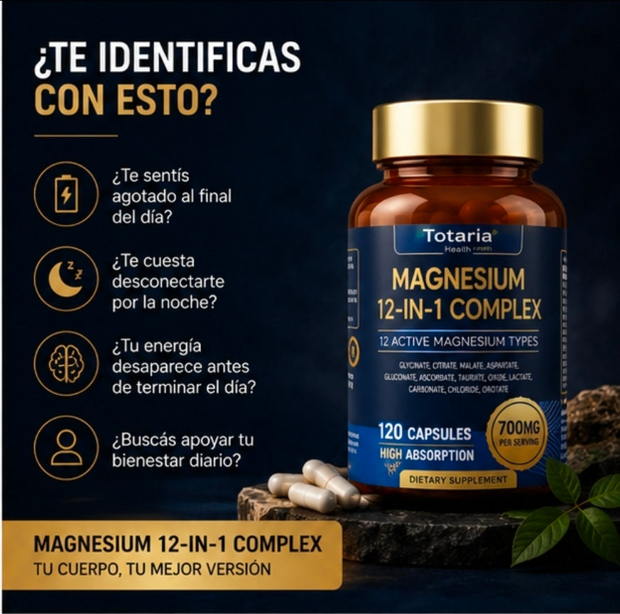 Magnesium 12 en 1 - 120 capsulas