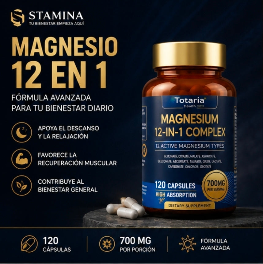 Magnesium 12 en 1 - 120 capsulas